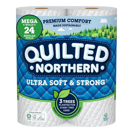 Quilted Northern Ultra Soft & Strong Toilet Paper 6 Rolls 328 sheet 11356 ft. 94429